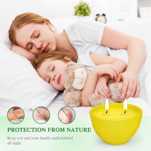 Citronella Candles, 90 Hours Long Lasting Citronella Scented Candle for Patio, Garden, Backyard, Terrace, Deck, Balcony, Porch, 2-Wick Natural Soy Wax Candles 3 Packs for Camping, BBQ, Party, Picnic in Saudi Arabia