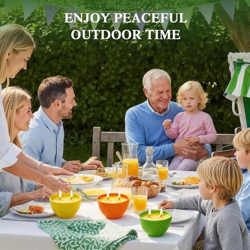 Citronella Candles, 90 Hours Long Lasting Citronella Scented Candle for Patio, Garden, Backyard, Terrace, Deck, Balcony, Porch, 2-Wick Natural Soy Wax Candles 3 Packs for Camping, BBQ, Party, Picnic in Saudi Arabia