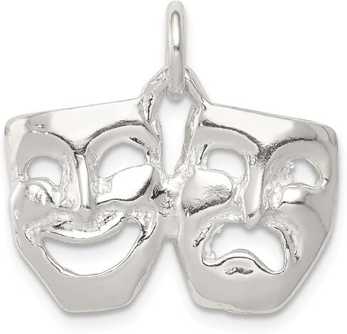 Sterling Silver Comedy & Tragedy Mask Charm in Kuwait