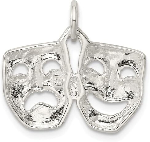 Sterling Silver Comedy & Tragedy Mask Charm in Kuwait