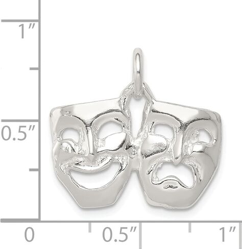 Sterling Silver Comedy & Tragedy Mask Charm in Kuwait