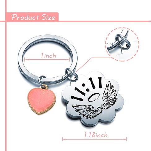 11 11 Jewelry 1111 Wing Wishing Keychain Wish Lover Gifts Spiritual Gifts For Women Men Christmas in Saudi Arabia