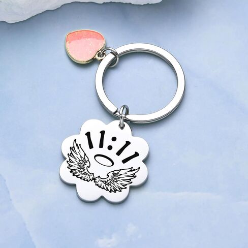 11 11 Jewelry 1111 Wing Wishing Keychain Wish Lover Gifts Spiritual Gifts For Women Men Christmas in Saudi Arabia