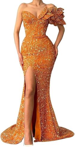Sequin Prom Dresses 2026 Sparkly One Shoulder Mermaid Evening Gonws Formal Party Bridesmaid Dresses for Wedding in Saudi Arabia