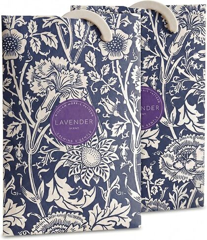 The Master Herbalist Neroli & Bergamot Scented Wardrobe Freshener in a William Morris Inspired Willow Design | Made in Britain | Pack of 2 in Saudi Arabia