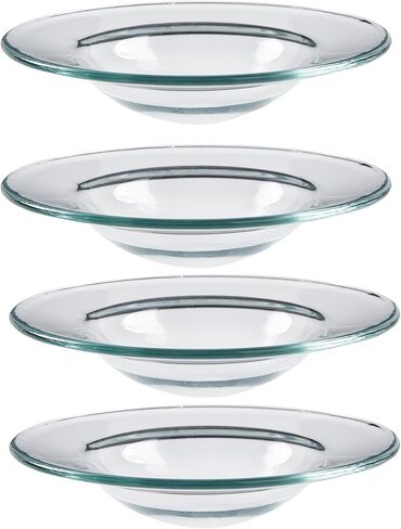 Glass Oil Warmer Dish, 4 Inch Round Replacement Bowl for Electric Aromatherapy Lamps, 6 Pack, Clear (4, M) in Saudi Arabia
