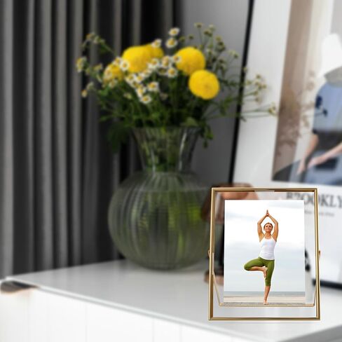 Gold Floating Frame, 8"×10", Set of 2, Portrait, For Picture 7x9, 6x8, 5x7, Tabletop Shelf Photo Frames, Classy for Father Day, Wedding or Birthday in Kuwait