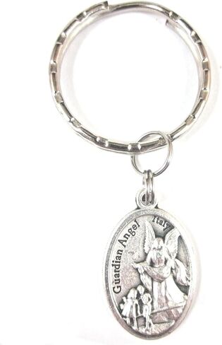 VP&P VPP Guardian Angel Protect Us Medal Italy Key Ring Gift Box Prayer Card in Saudi Arabia