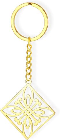 Amaxer Stainless Steel Witch Knot Keychain for Unisex Pagan Protection Symbol Charm Witchcraft Witchy Spiritual Accessories in Saudi Arabia