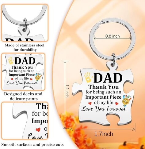 Fathers Day Keychain Gift for Dad from Daughter Father To Be Fathers Day Gift l Love You Dad Keychain for Dads Stuff for Dads Birthday Anniversary in Saudi Arabia