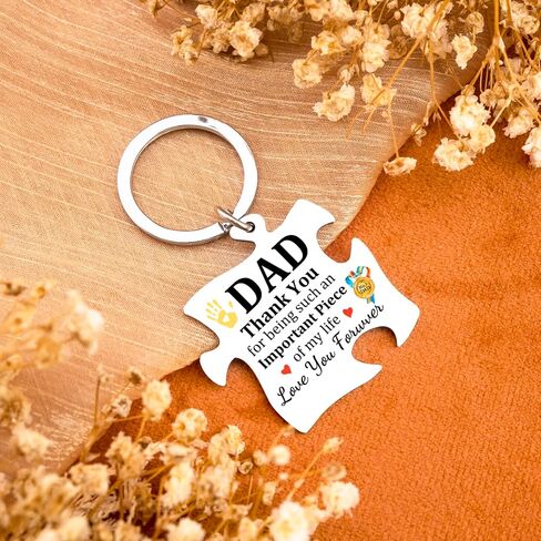 Fathers Day Keychain Gift for Dad from Daughter Father To Be Fathers Day Gift l Love You Dad Keychain for Dads Stuff for Dads Birthday Anniversary in Saudi Arabia