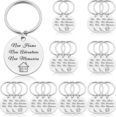 24 Pcs New Home Gift Keychain Housewarming Gift for New Homeowners First Home Gift Keychain Moving In Gift for Couple New Home Owners New House Gift Keychain Real Estate Gifts Housewarming Keychain in Kuwait