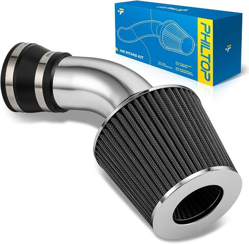 PHILTOP Cold Air Intake Black Tube Compatible With Buick LeSabre 2000-2005, Park Avenue 1997-2005, Regal 1997-2004, Riviera 1995-1999, Fit for Chevrolet Impala 2000-2005 3.8L, Black in Saudi Arabia
