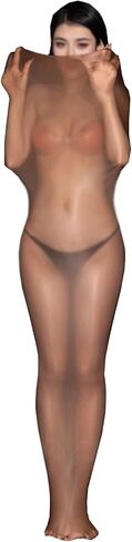 LESOYA Women's Sexy Shiny High Elastic Sheer Bodystocking Transparent Sleeping Bag for Full Body Socks in Saudi Arabia