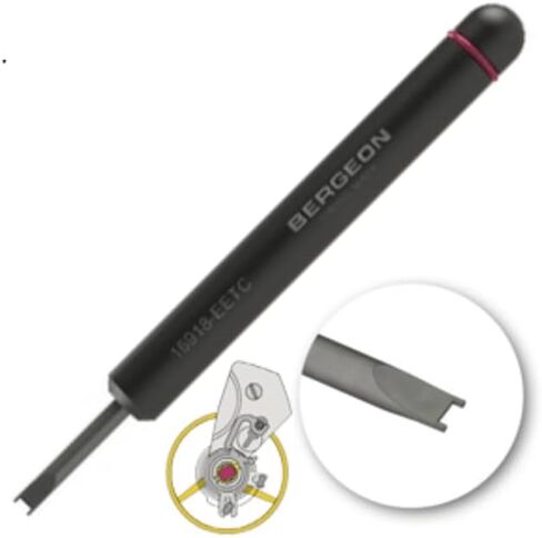 Bergeon 16918-TETC ETACHRON Fork to Press Out The Stud Watch Movement Tool, Black in Kuwait