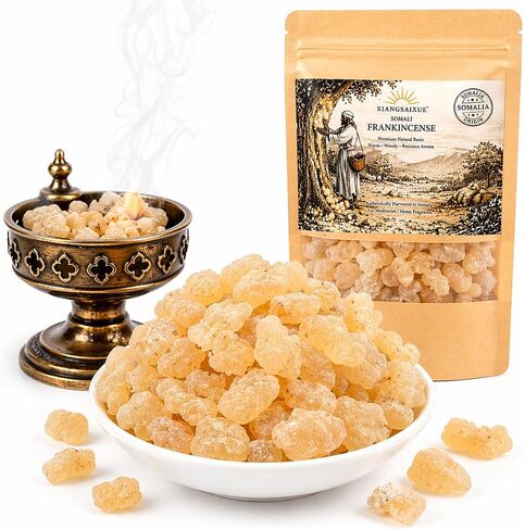 Somali Frankincense Resin Tears, Premium Natural Resin Incense for Meditation, Aromatherapy, Spiritual Rituals & Home Fragrance, Pure Frankincense Resin (30g / 130g Options (130) in Kuwait