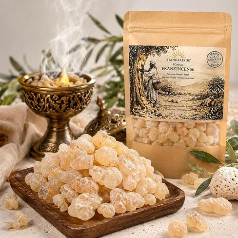 Somali Frankincense Resin Tears, Premium Natural Resin Incense for Meditation, Aromatherapy, Spiritual Rituals & Home Fragrance, Pure Frankincense Resin (30g / 130g Options (130) in Kuwait
