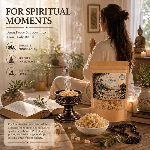 Somali Frankincense Resin Tears, Premium Natural Resin Incense for Meditation, Aromatherapy, Spiritual Rituals & Home Fragrance, Pure Frankincense Resin (30g / 130g Options (130) in Kuwait