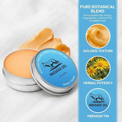 Nerve Relief Cream, Neuro Magnesium Support Balm for Nerve & Joint Support, Cooling Herbal Balm with Magnesium, Arnica, Menthol & Chamomile, Soothing Muscle & Joint Massage Cream (1 pc) in Kuwait