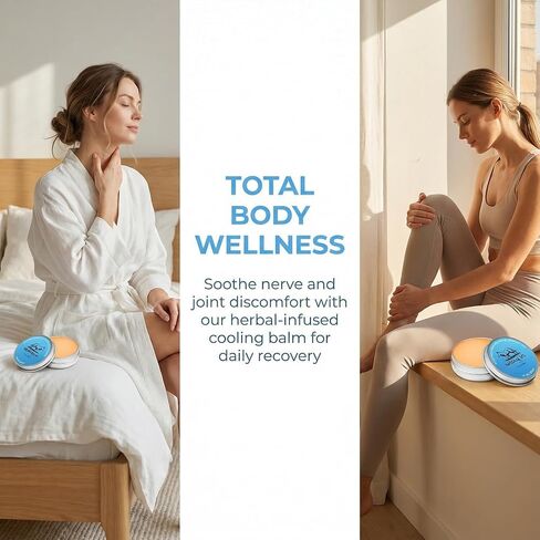 Nerve Relief Cream, Neuro Magnesium Support Balm for Nerve & Joint Support, Cooling Herbal Balm with Magnesium, Arnica, Menthol & Chamomile, Soothing Muscle & Joint Massage Cream (1 pc) in Kuwait