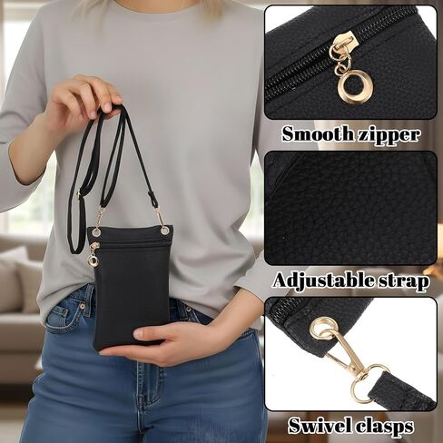 Hecila Crossbody Phone Bag for Women PU Leather Phone Bags Crossbody Purse Bag Small Shoulder Bags Mini Cellphone Wallet Purses Adjustable Shoulder Strap RFID Phones Case Wallet for Travel Shopping in Kuwait