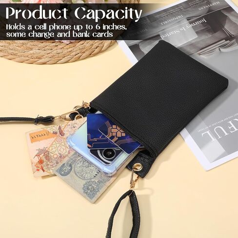 Hecila Crossbody Phone Bag for Women PU Leather Phone Bags Crossbody Purse Bag Small Shoulder Bags Mini Cellphone Wallet Purses Adjustable Shoulder Strap RFID Phones Case Wallet for Travel Shopping in Kuwait
