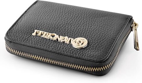 Baroncelli Leather Crossbody Bag Made in Italy and Wallets for women Size Medium (Black) bundle in Kuwait
