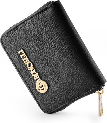 Baroncelli Leather Crossbody Bag Made in Italy and Wallets for women Size Medium (Black) bundle in Kuwait