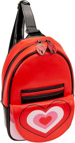 Loungefly Cartoon Network: Powerpuff Girls - His Infernal Majesty - Villain Sling Crossbody Bag with Zipper Charm - Great for Kids & Adults - Collectible Bags in Kuwait