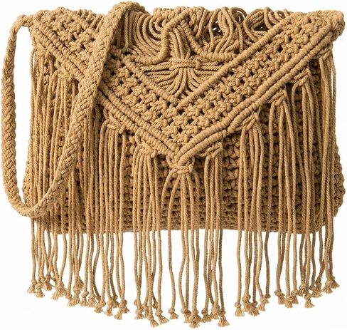 Crochet Purse Crossbody Bag Purse For Women Handmade Boho Crossbody Shoulder Bag for Women in Saudi Arabia