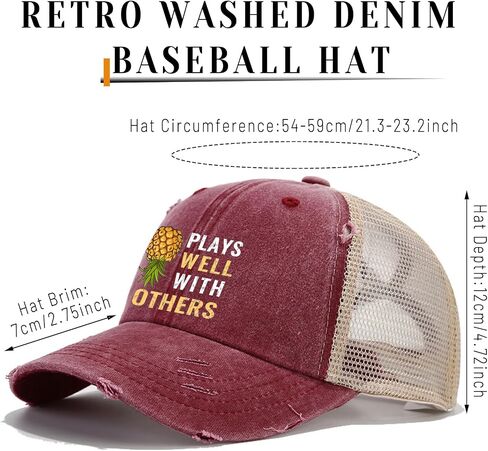Mesh-Back Washed Cotton Ponytail Baseball Cap for Women Sunflower Dad Sun Hat with Ponytail Hole in Kuwait