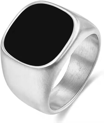 Black Onyx Ring for Men S925 Sterling Silver Black Onyx Ring for Men Handmade Silver Wedding Band for Husband in Saudi Arabia