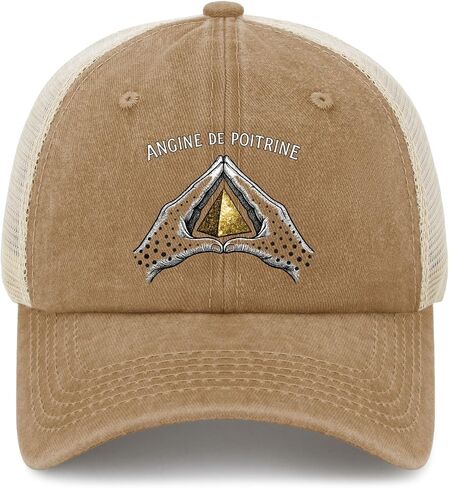 Angine de Poitrine Hat Funny Trucker Hats for Men Baseball Caps Funny Gifts in Saudi Arabia
