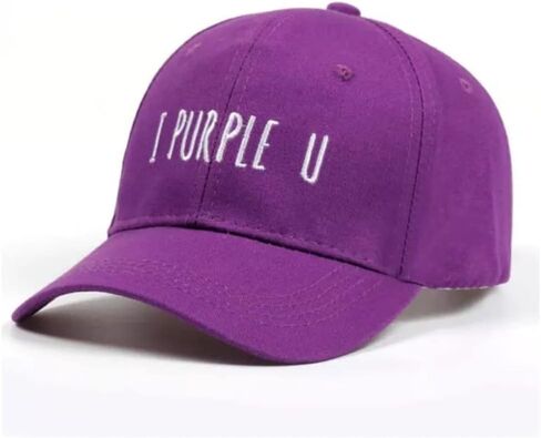 Baseball Cap Soft Cotton I Purple You Letter Korean POP Merchandise Adjustable Bangtan Boys Dad Hat Unisex Kpop Merch(I Purple You) in Kuwait