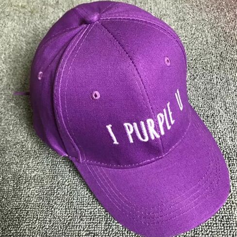 Baseball Cap Soft Cotton I Purple You Letter Korean POP Merchandise Adjustable Bangtan Boys Dad Hat Unisex Kpop Merch(I Purple You) in Kuwait