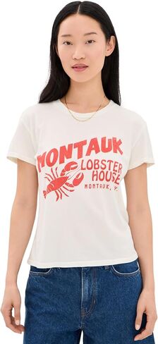Original Retro Brand Women's Montauk Lobster House Fitted Tee in Kuwait