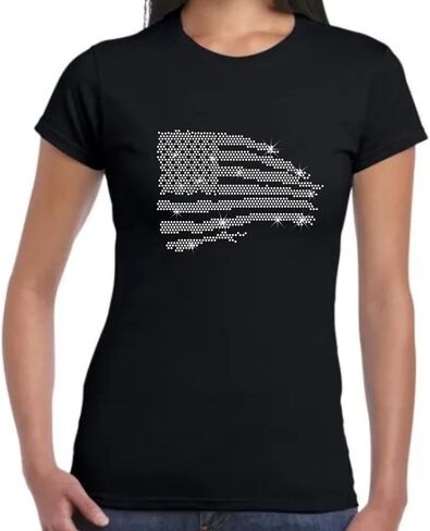 Rhinestone Embellished Tops and T-Shirts for Women, Multiple Design Options in Kuwait