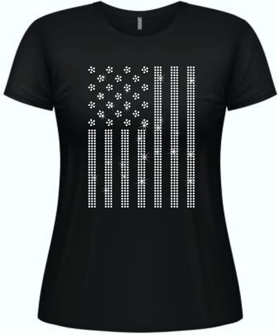Rhinestone Embellished Tops and T-Shirts for Women, Multiple Design Options in Kuwait