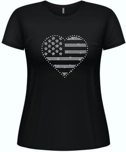 Rhinestone Embellished Tops and T-Shirts for Women, Multiple Design Options in Kuwait