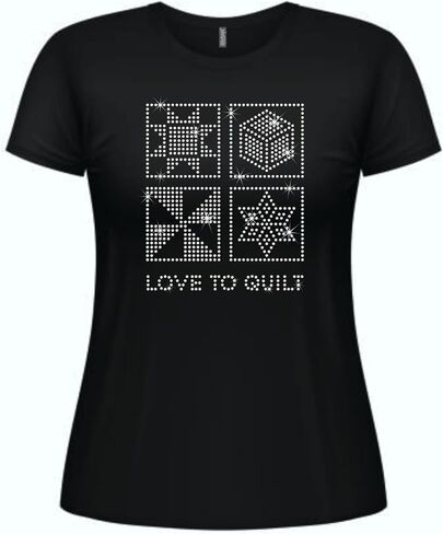 Rhinestone Embellished Tops and T-Shirts for Women, Multiple Design Options in Kuwait