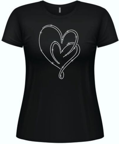 Rhinestone Embellished Tops and T-Shirts for Women, Multiple Design Options in Kuwait
