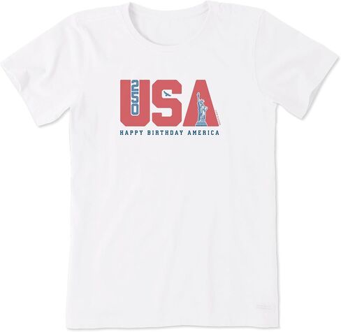 Life is Good Women's Crusher Tee Shirt, Short Sleeve Cotton Graphic T-Shirts in Kuwait