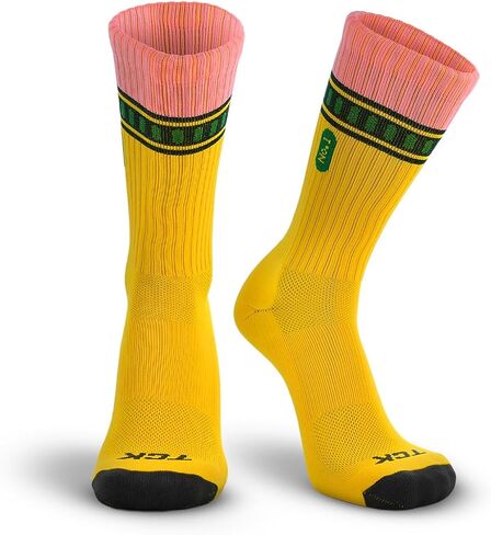 TCK On Point Pencil Crew Socks - Baseball Bat Design, USA Made Moisture Wicking Arch Compression Athletic Socks, Men Women in Kuwait