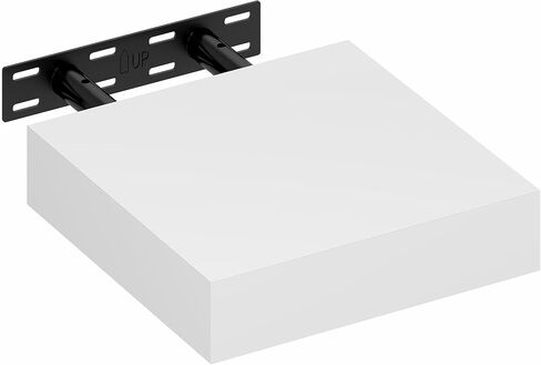 أرفف Furinno Tanna العائمة للجدار، أرفف حائط مقاس 9 × 9، مجموعة واحدة من الأرفف العائمة المثبتة على الحائط مع دعامة غير مرئية، بسُمك 2 بوصة، للحمام وغرفة المعيشة وغرفة النوم والمكتب المنزلي باللون الأبيض in Kuwait