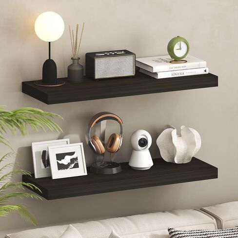 أرفف Furinno Tanna العائمة للجدار، أرفف حائط مقاس 9 × 9، مجموعة واحدة من الأرفف العائمة المثبتة على الحائط مع دعامة غير مرئية، بسُمك 2 بوصة، للحمام وغرفة المعيشة وغرفة النوم والمكتب المنزلي باللون الأبيض in Kuwait
