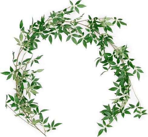 Ling's moment 6ft Rosa Banksiae Artificial Garland, Silk Laurel Leaf Vine for Wedding Arch, Table Centerpiece & Event Decor, Faux Greenery Filler for Elegant Arrangements in Kuwait