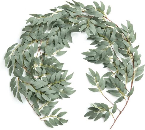 Ling's moment 6ft Rosa Banksiae Artificial Garland, Silk Laurel Leaf Vine for Wedding Arch, Table Centerpiece & Event Decor, Faux Greenery Filler for Elegant Arrangements in Kuwait