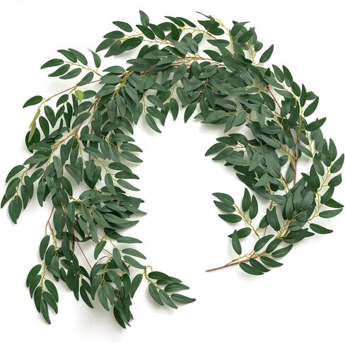 Ling's moment 6ft Rosa Banksiae Artificial Garland, Silk Laurel Leaf Vine for Wedding Arch, Table Centerpiece & Event Decor, Faux Greenery Filler for Elegant Arrangements in Kuwait