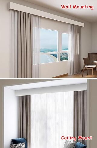 Stylish 5ft Aluminum Alloy Valance Frame for Roller Blinds - Wall/Ceiling Mount Blackout CurtainPole & Decorative Window Treatment Pelmet Panel in Kuwait