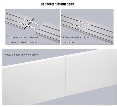 Aluminum Cornice Board - Blackout CurtainPelmet Panel, Ceiling Mount Drapery Box for Living Room, 160cm (5.3ft) White, Stylish Home Decor Solution in Kuwait